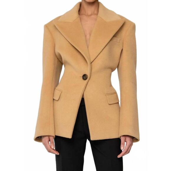 RONNY KOBO Jackets & Blazers - NEW RONNY KOBO calla short wool coat in camel